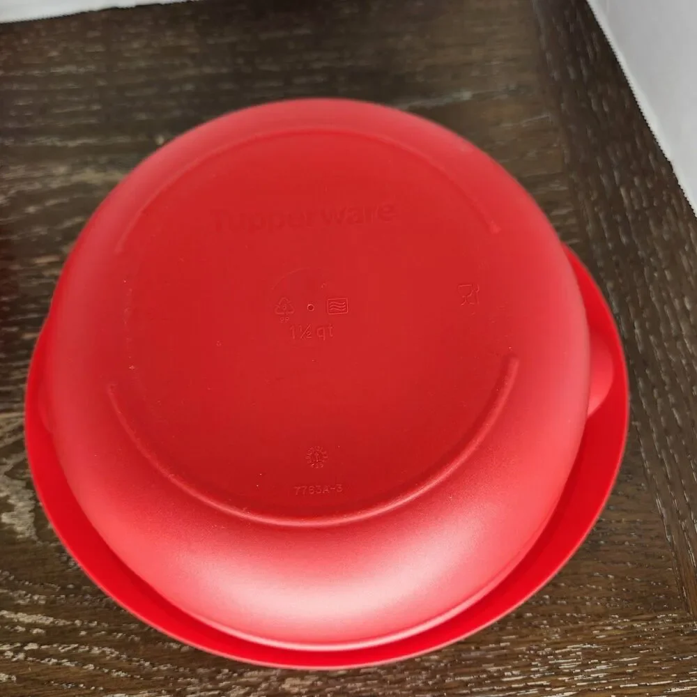 1.5 Qt Tupperware 3 Piece Tortilla Warmer Keeper Red/Pink #3222A-3, #7763A-3